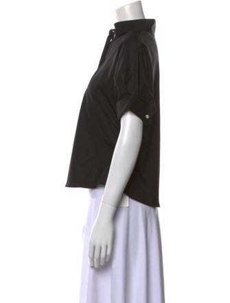 Christian Dior Short Sleeve Button-Up Top