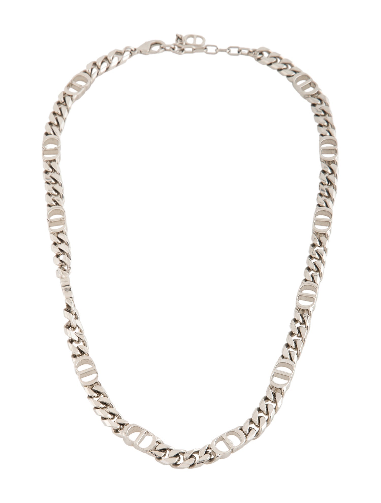 Christian Dior CD Icon Thin Chain Link Necklace