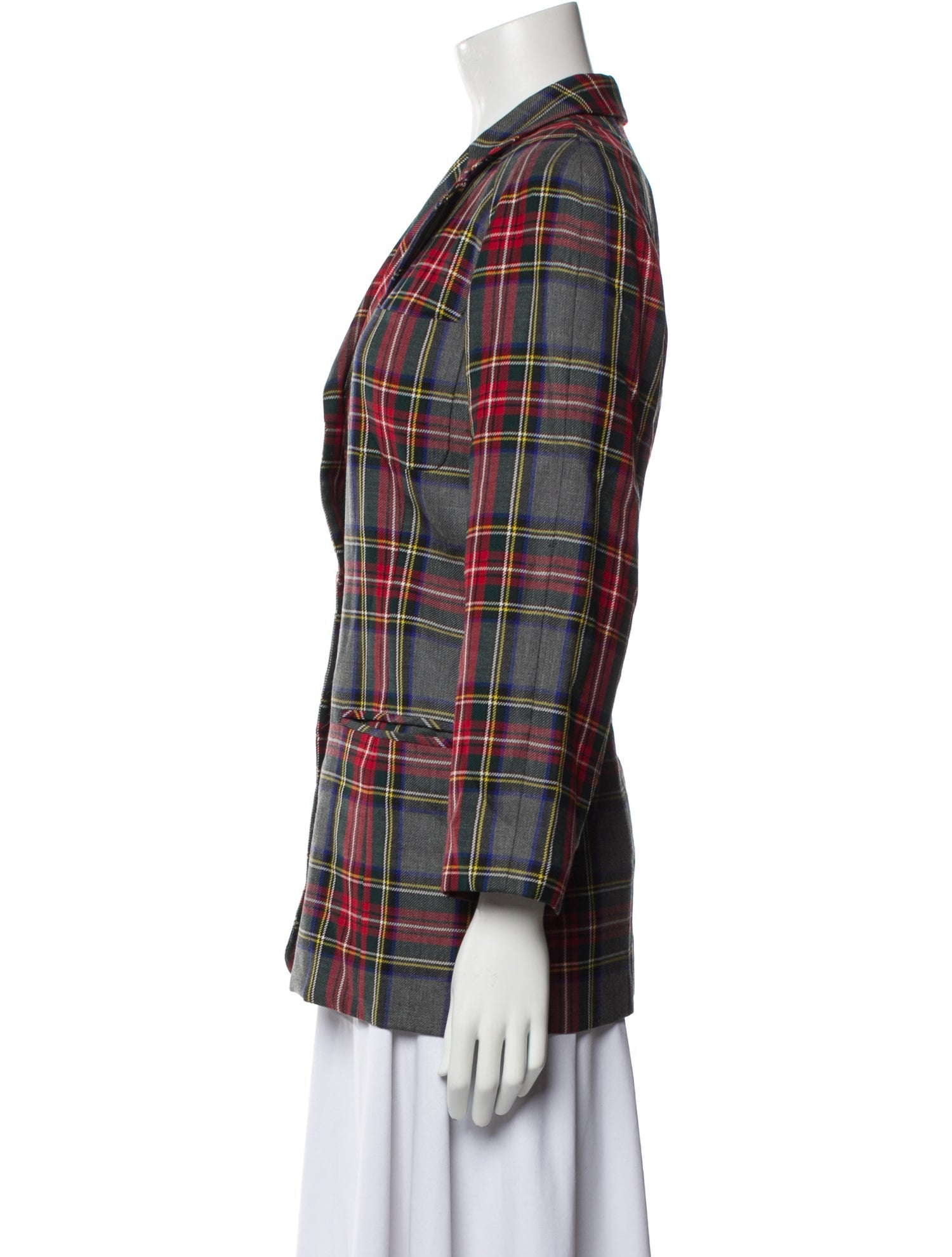 Christian Dior Plaid Print Blazer