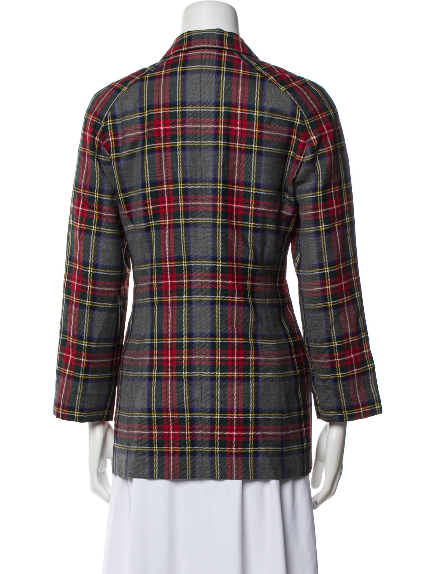 Christian Dior Plaid Print Blazer