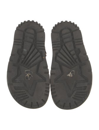 Christian Dior Cannage Pattern Straw Slingback Sandals