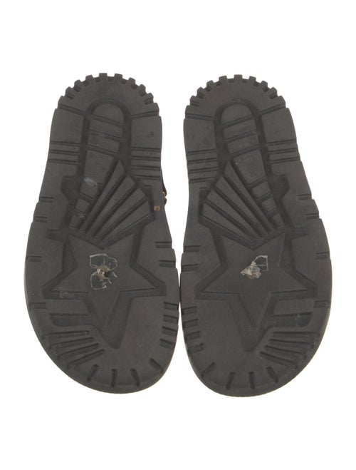 Christian Dior Cannage Pattern Straw Slingback Sandals