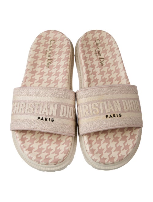 Christian Dior Canvas Printed Slides