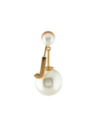 Christian Dior Faux Pearl 'My ABCDior' Tribales Letter J Earring