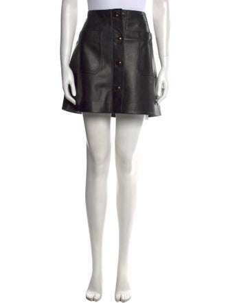 Christian Dior Leather Mini Skirt