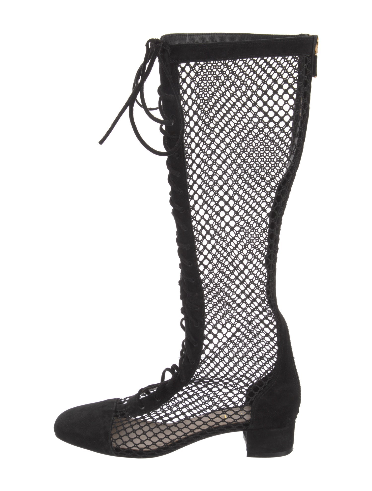 Christian Dior Suede Lace-Up Boots