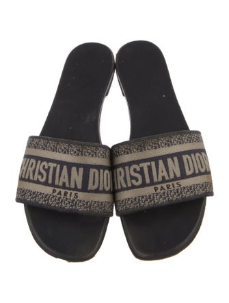 Christian Dior Canvas Graphic Print Slides