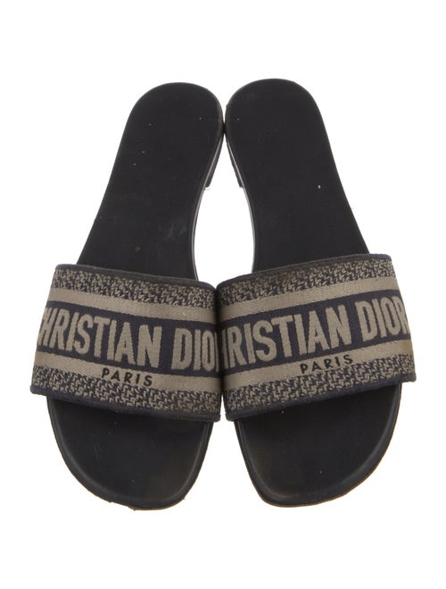 Christian Dior Canvas Graphic Print Slides