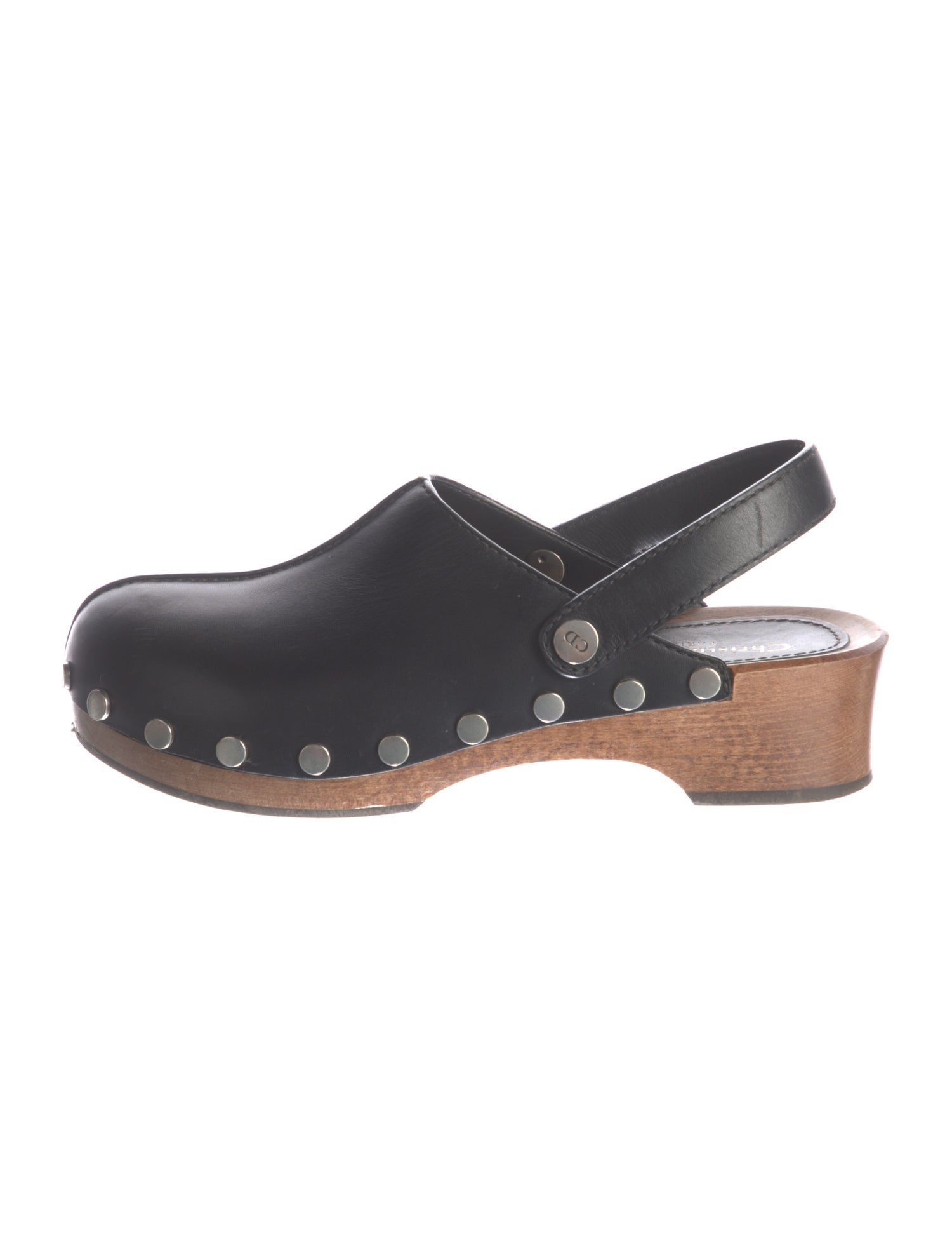 Christian Dior Leather Studded Accents Slingback Flats