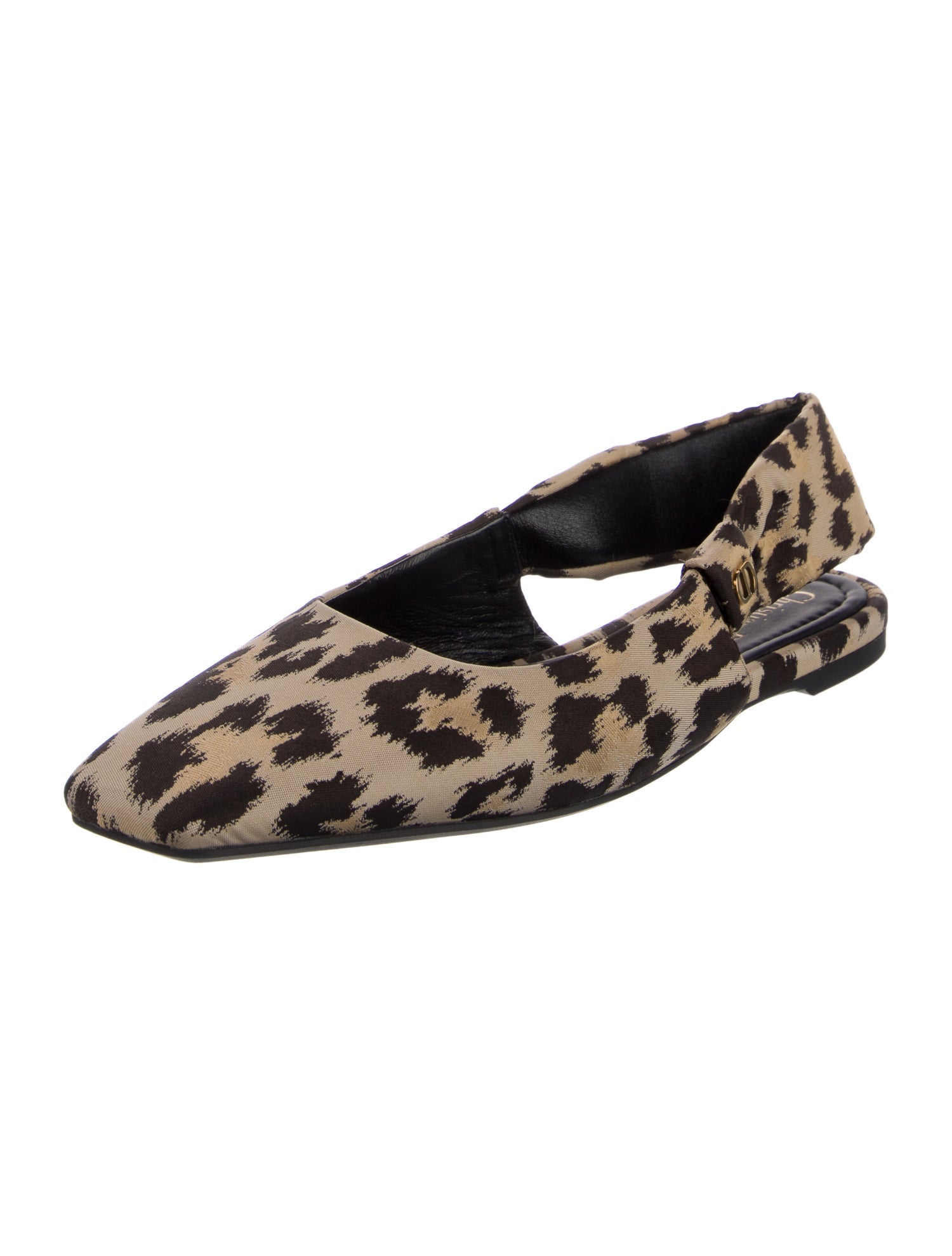 Christian Dior Animal Print Slingback Flats