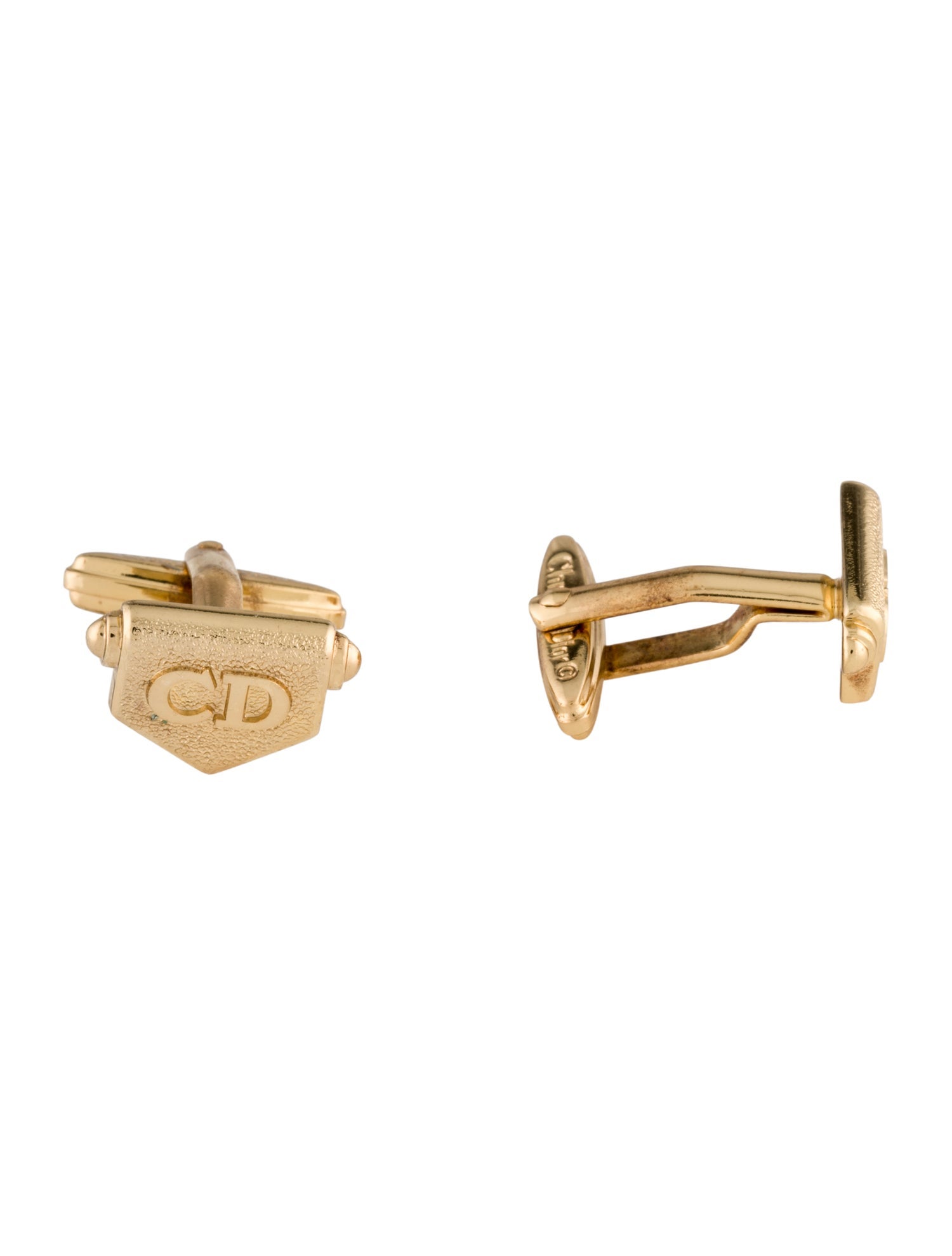 Christian Dior Vintage CD Flag Cufflinks