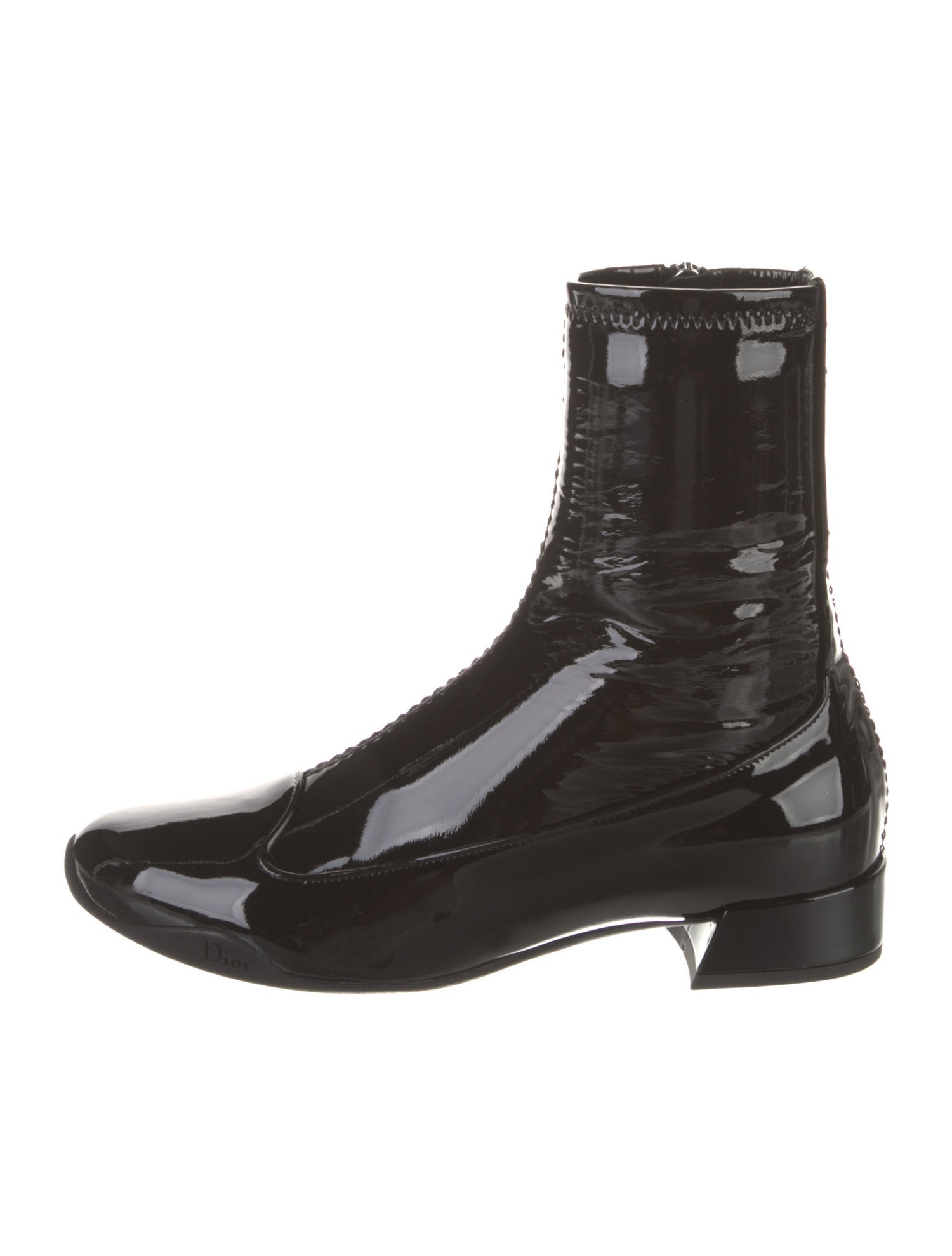 Christian Dior Patent Leather Combat Boots