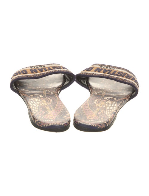 Christian Dior Canvas Printed Slides