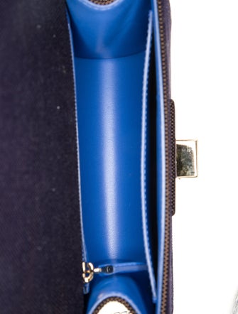 Christian Dior Velvet CHRISTIAN DIOR Velvet Crystal Diorama Club Flap Bag Navy Baby