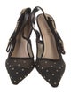 Christian Dior Mesh Polka Dot Print Slingback Pumps