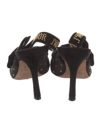 Christian Dior Mesh Polka Dot Print Slingback Pumps