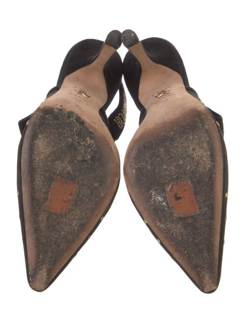 Christian Dior Mesh Polka Dot Print Slingback Pumps