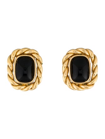 Christian Dior Vintage Resin Clip-On Earrings