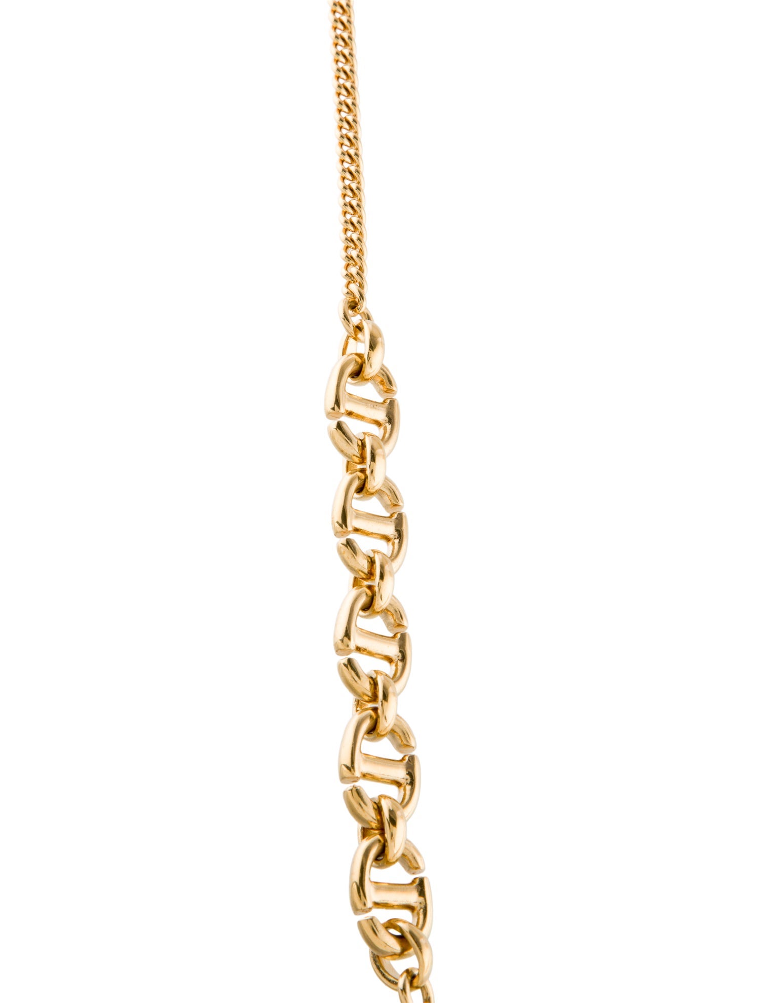 Christian Dior 'CD' Chain Link Long Necklace