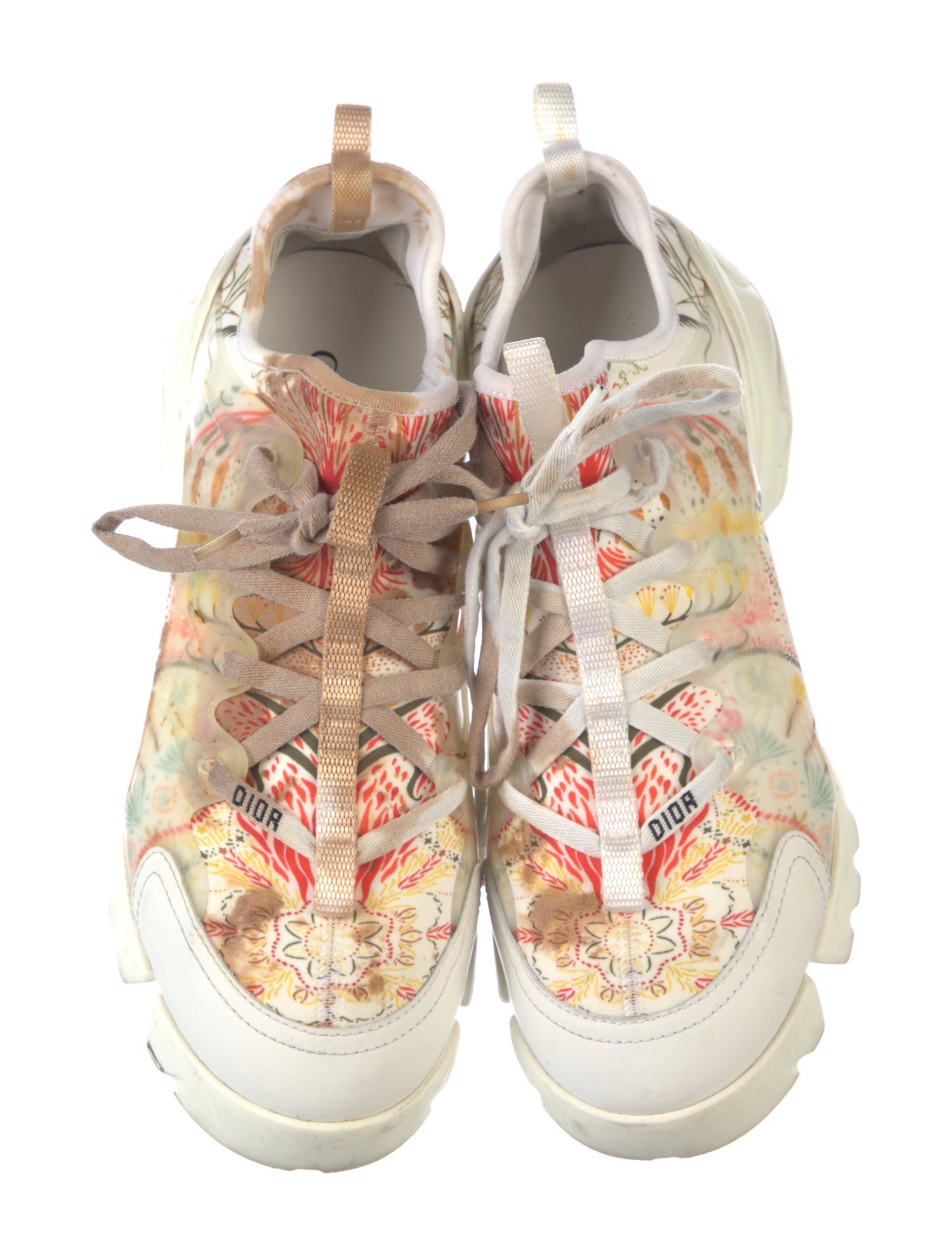 Christian Dior Neoprene Printed Chunky Sneakers
