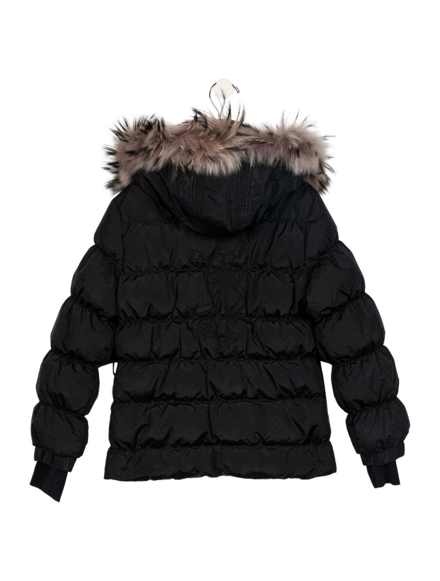 Christian Dior Kids' Down Fur Trimmed Jacket