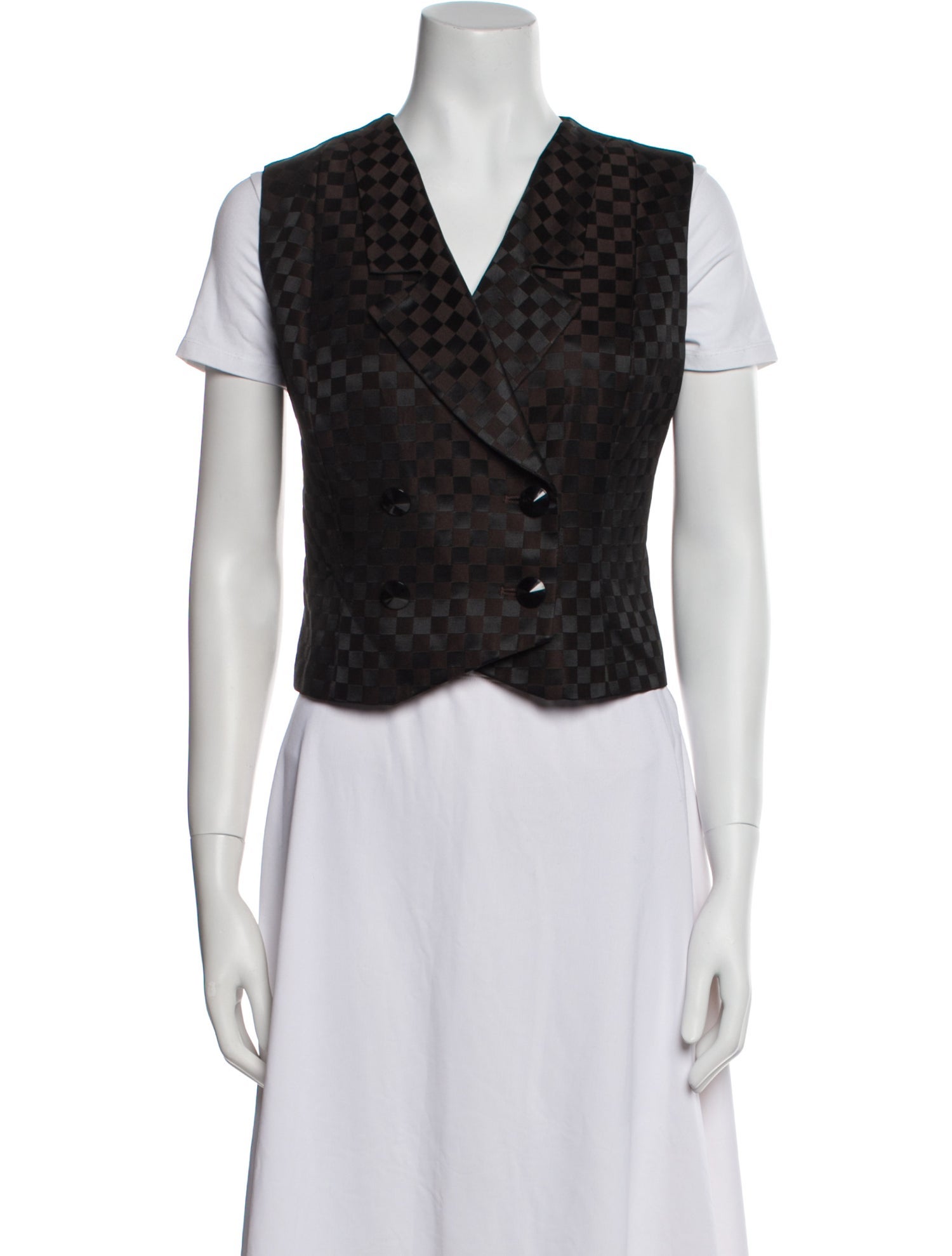 Christian Dior Vintage Polka Dot Print Vest