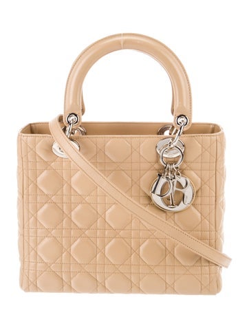 Christian Dior Handle Bags Cannage Lady Medium Vintage