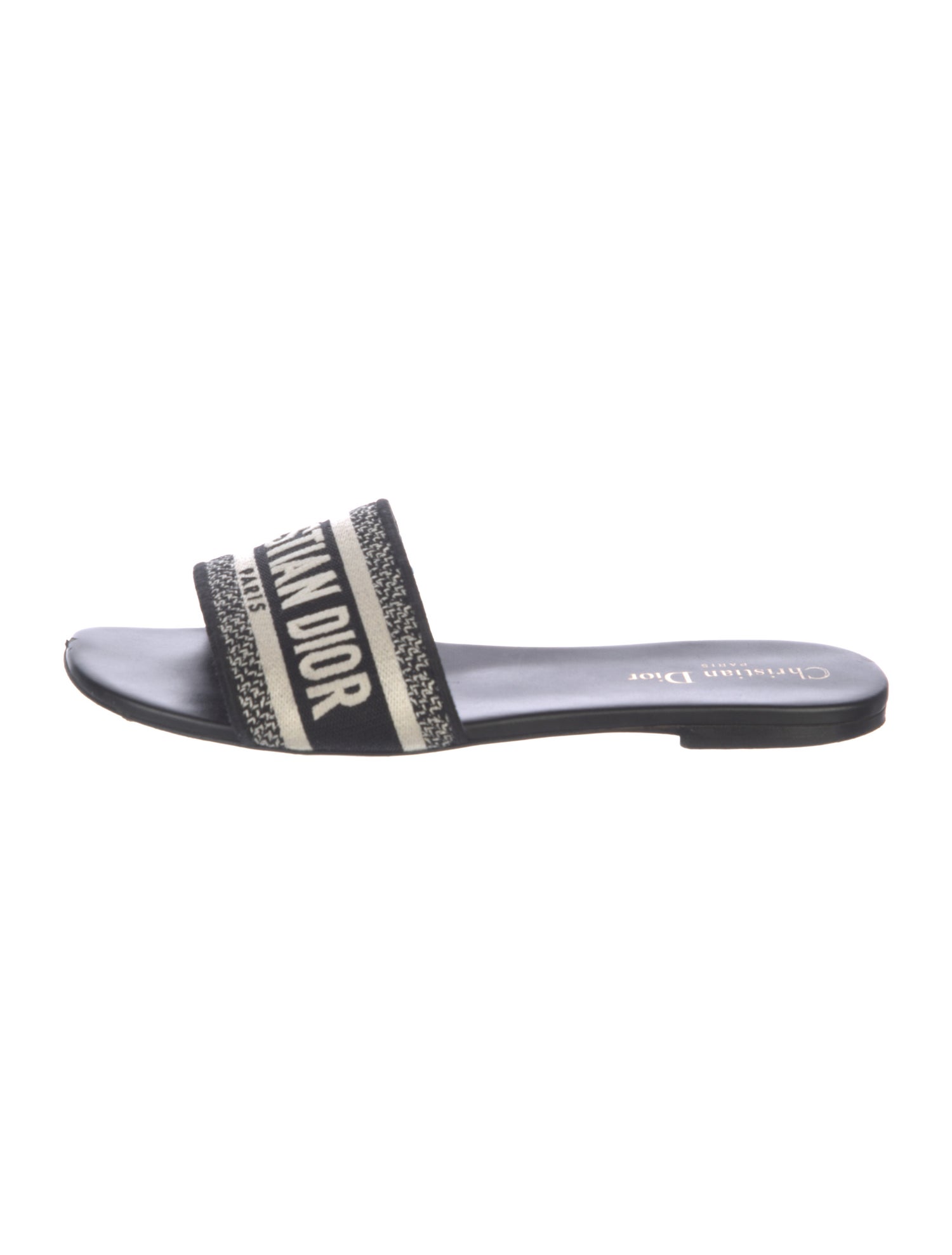 Christian Dior Canvas Printed Slides