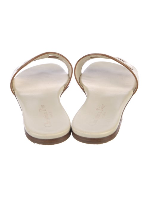 Christian Dior Leather Cutout Accent Slides
