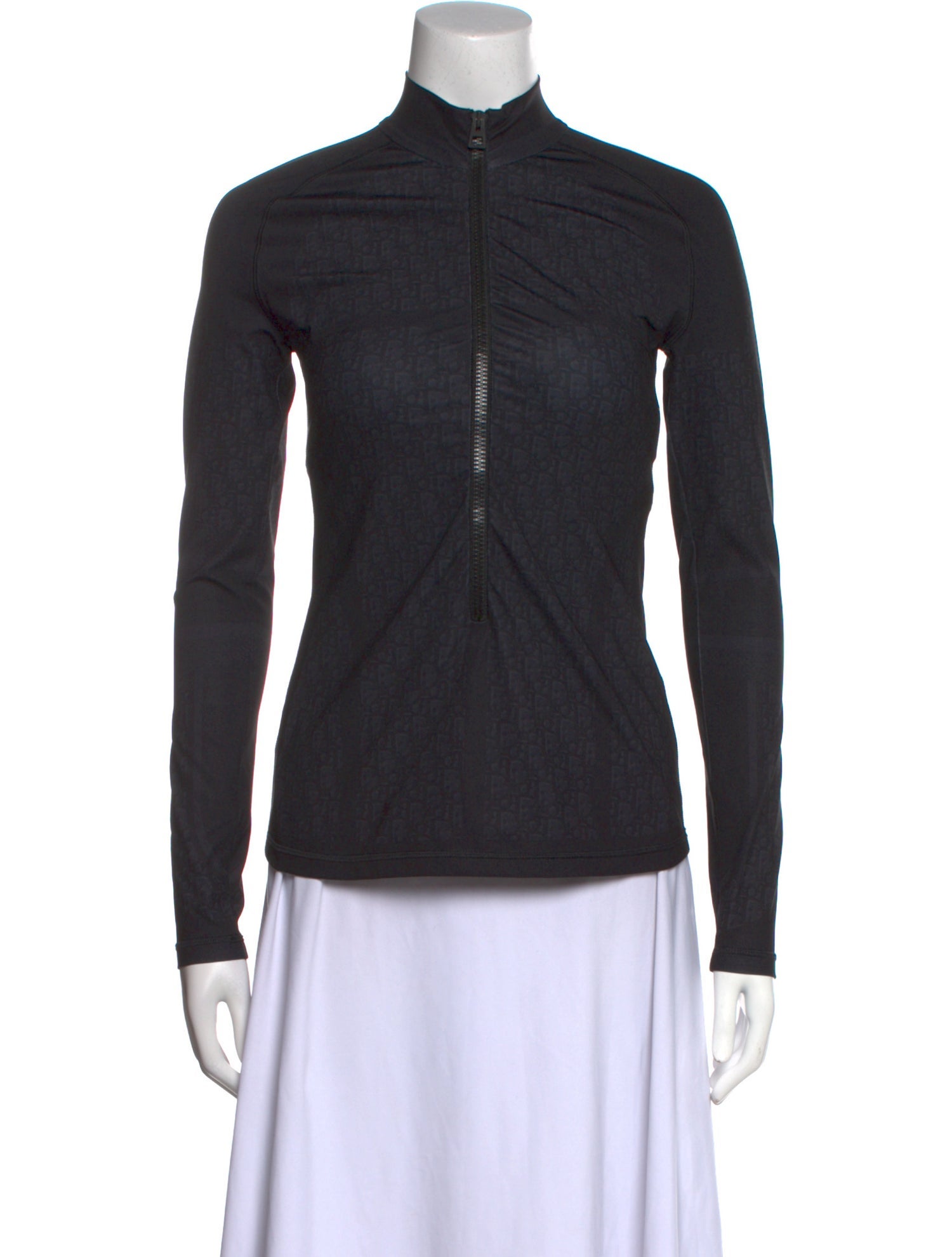 Christian Dior Mock Neck Long Sleeve Top