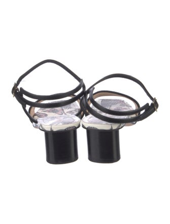 Christian Dior Canvas Printed Sandals