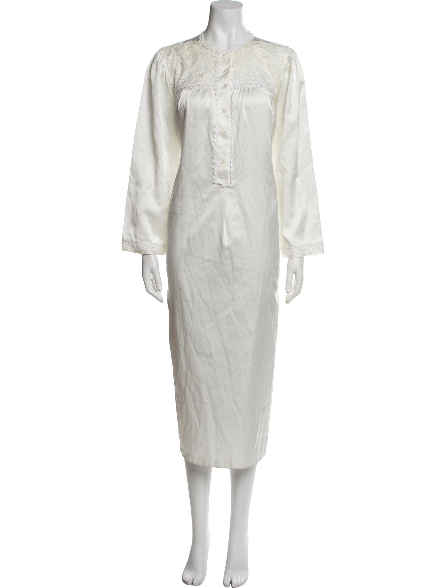 Christian Dior Vintage Lace Trim Embellishment Nightgown