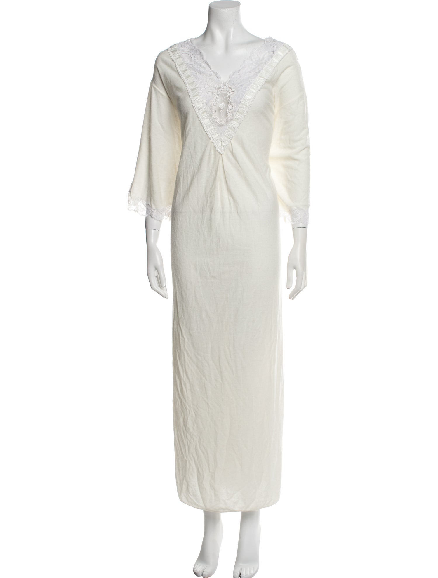 Christian Dior Lace Trim Embellishment Nightgown