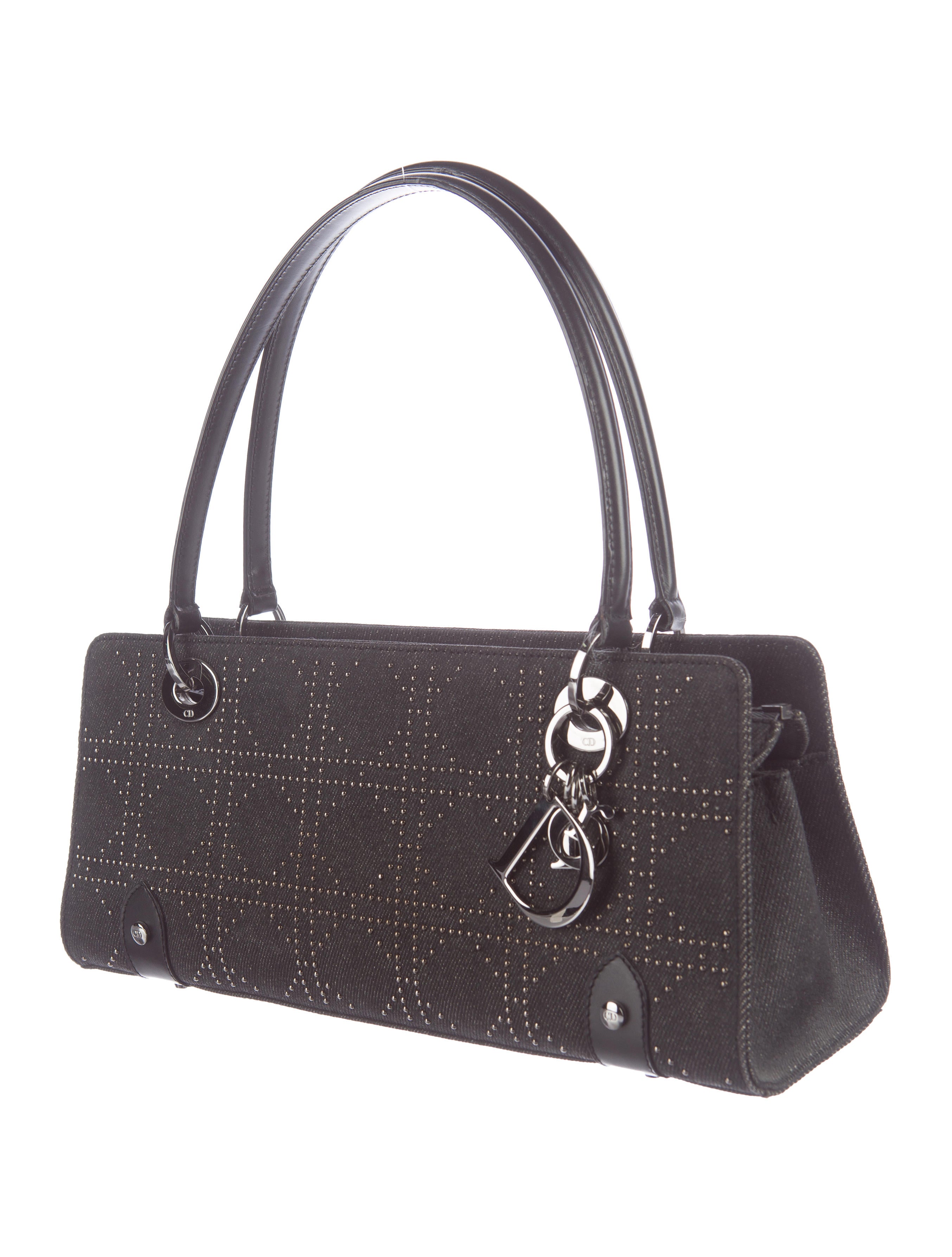 Christian Dior Studded Denim Lady Dior Bag Handbags CHR53710 The