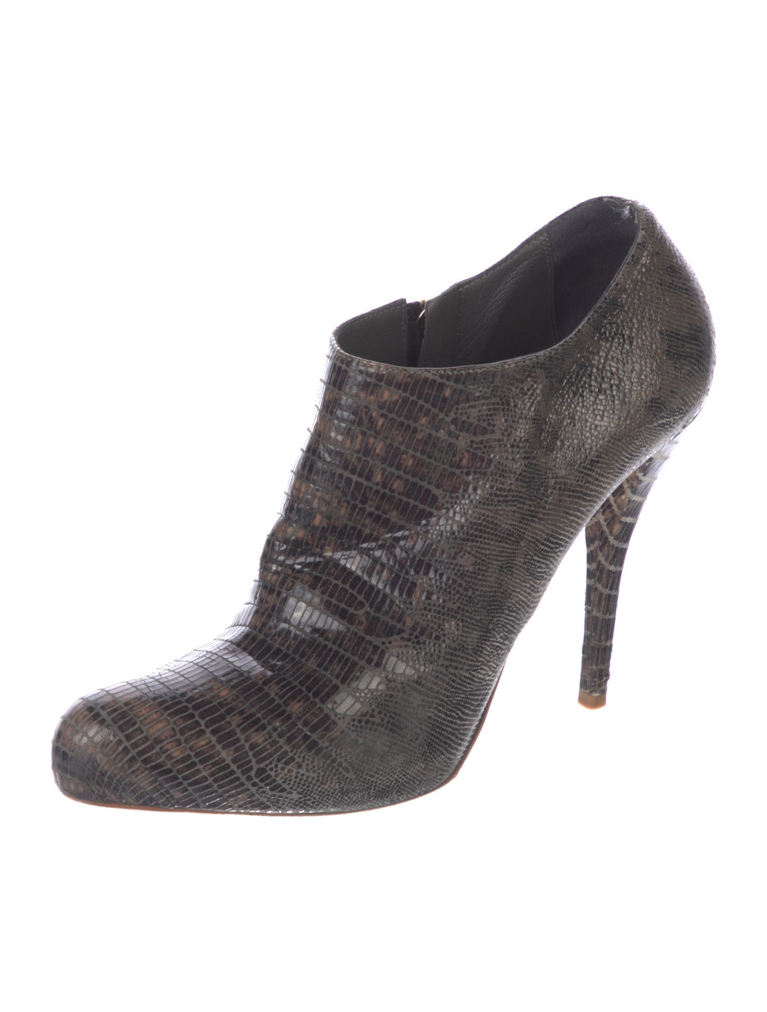 Leather Animal Print Pumps