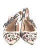 Christian Dior Printed Bow Accents Slingback Pumps