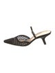 Christian Dior Cannage Pattern Scalloped Accent Mules