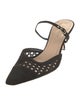 Christian Dior Cannage Pattern Scalloped Accent Mules