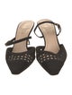 Christian Dior Cannage Pattern Scalloped Accent Mules
