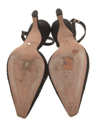 Christian Dior Cannage Pattern Scalloped Accent Mules