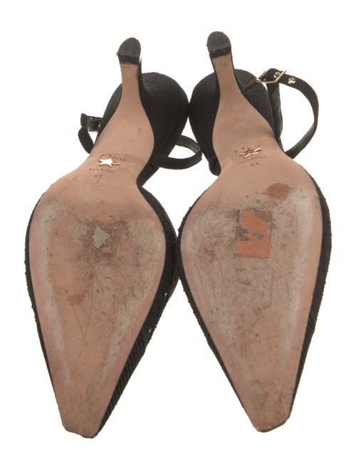 Christian Dior Cannage Pattern Scalloped Accent Mules