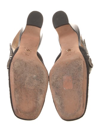 Christian Dior Cannage Pattern Bow Accents Slingback Pumps