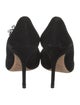 Christian Dior Suede Bow Accents T-Strap Pumps