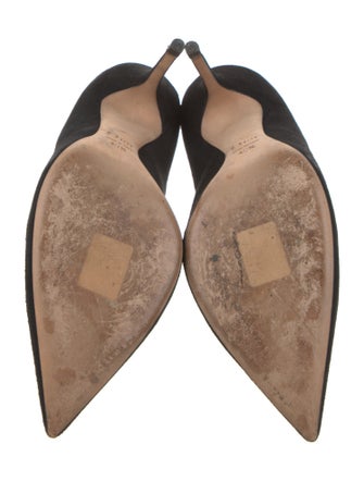Christian Dior Suede Bow Accents T-Strap Pumps