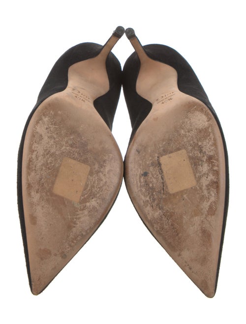 Christian Dior Suede Bow Accents T-Strap Pumps