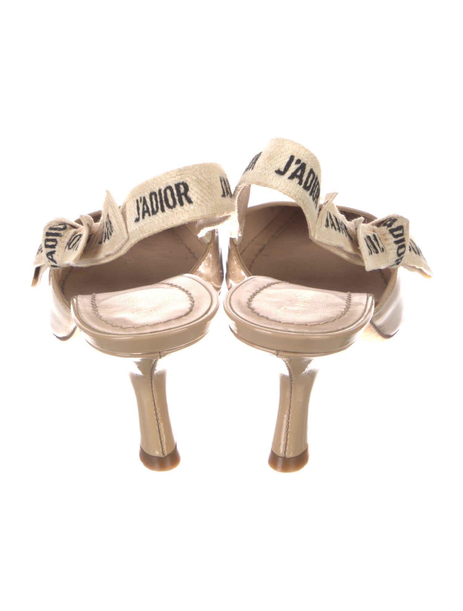 Christian Dior Patent Leather Printed Slingback Pumps