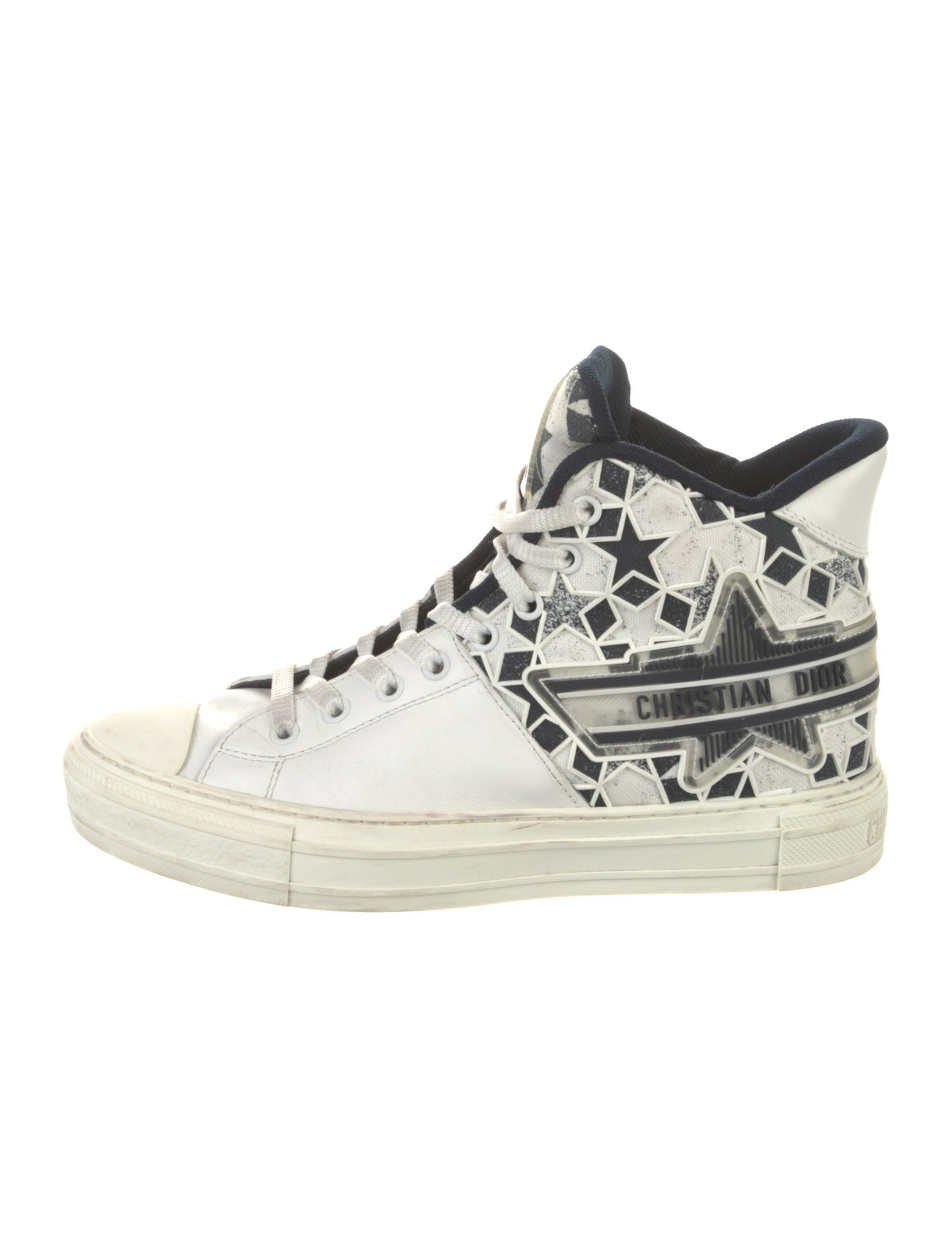 Christian Dior Leather Printed Sneakers
