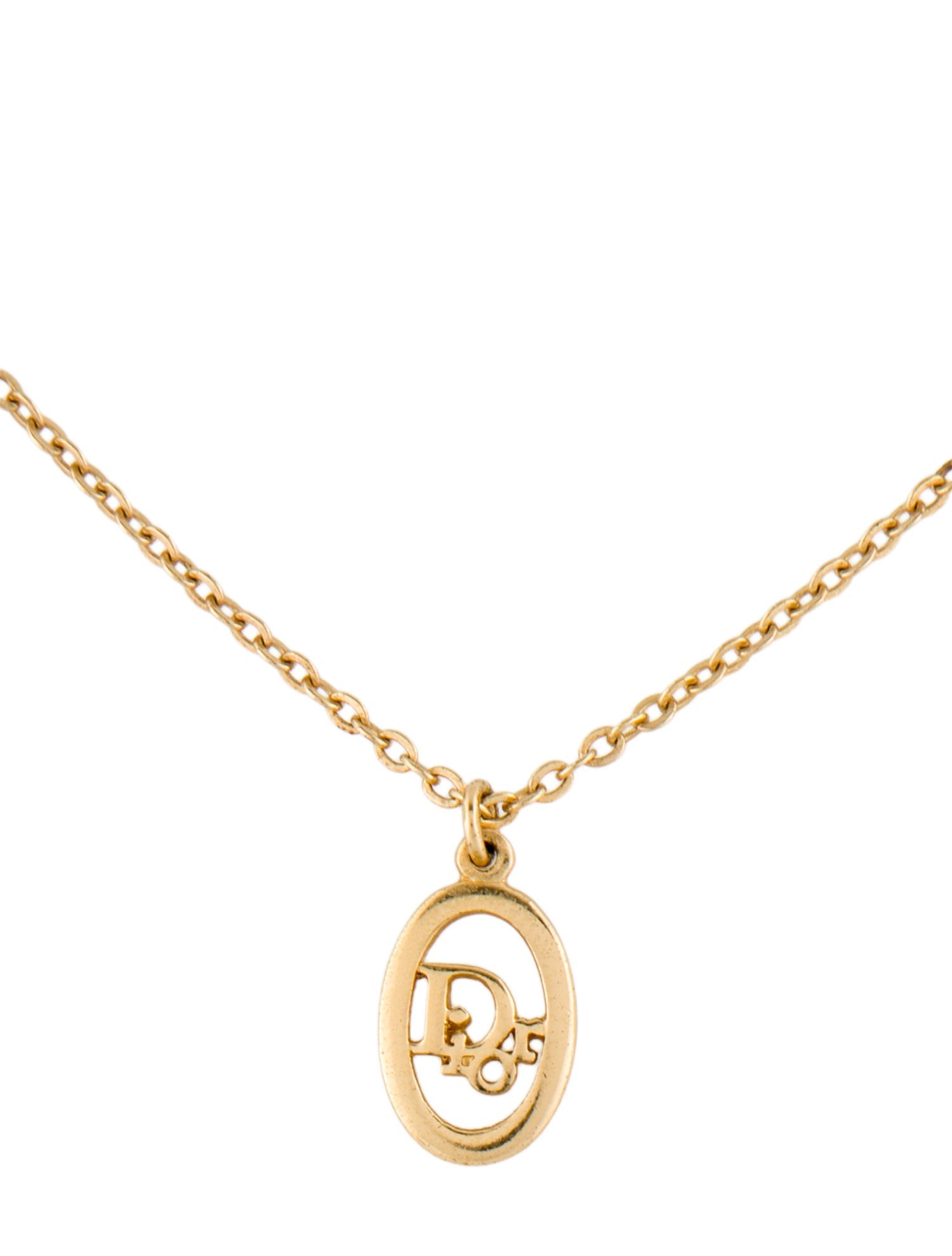 Christian Dior Vintage Logo Dior Pendant Necklace