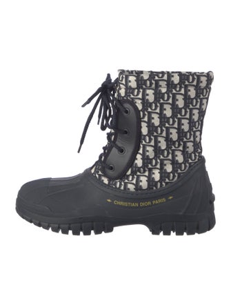Christian Dior Oblique Jacquard Rubber Rain Boots