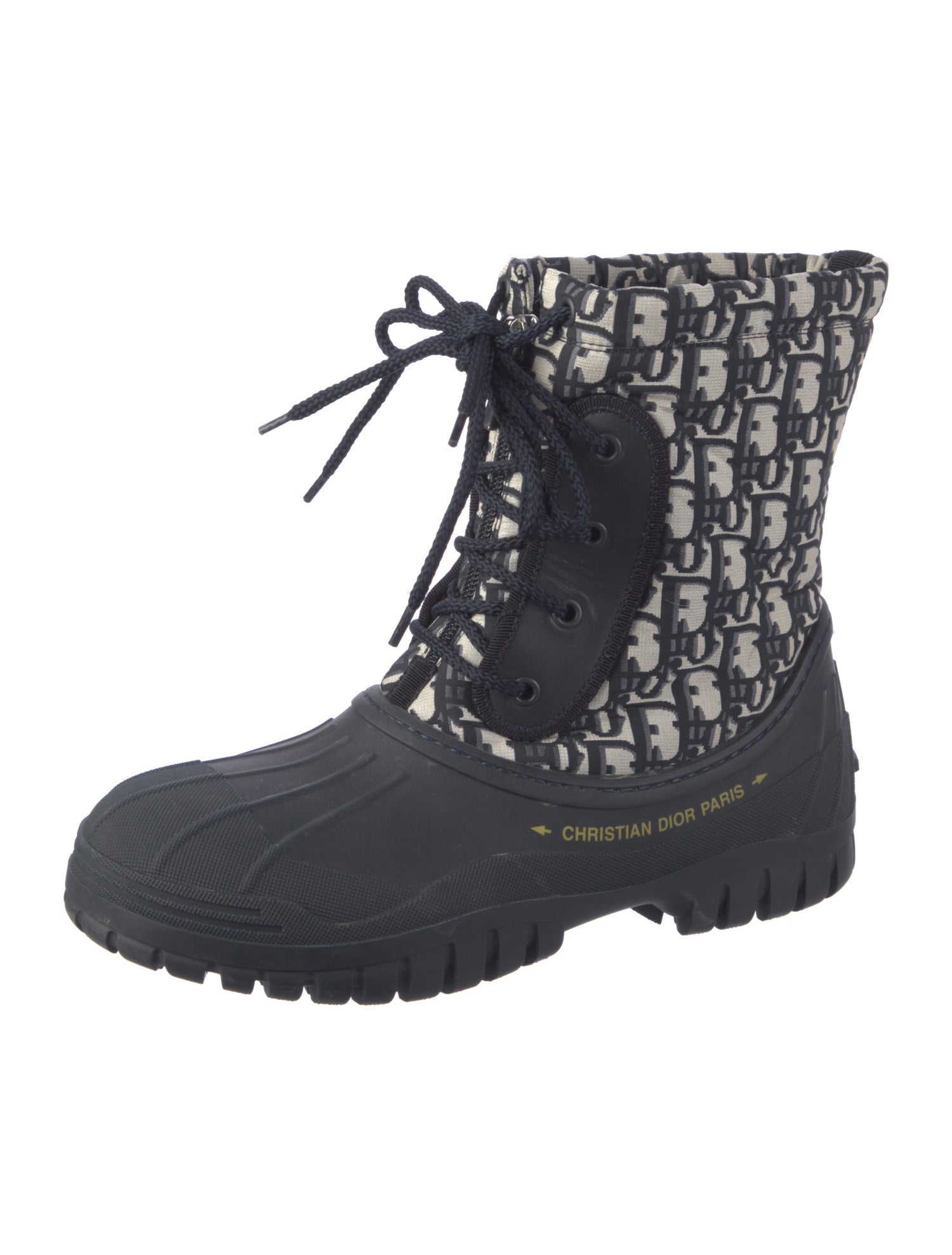 Christian Dior Oblique Jacquard Rubber Rain Boots